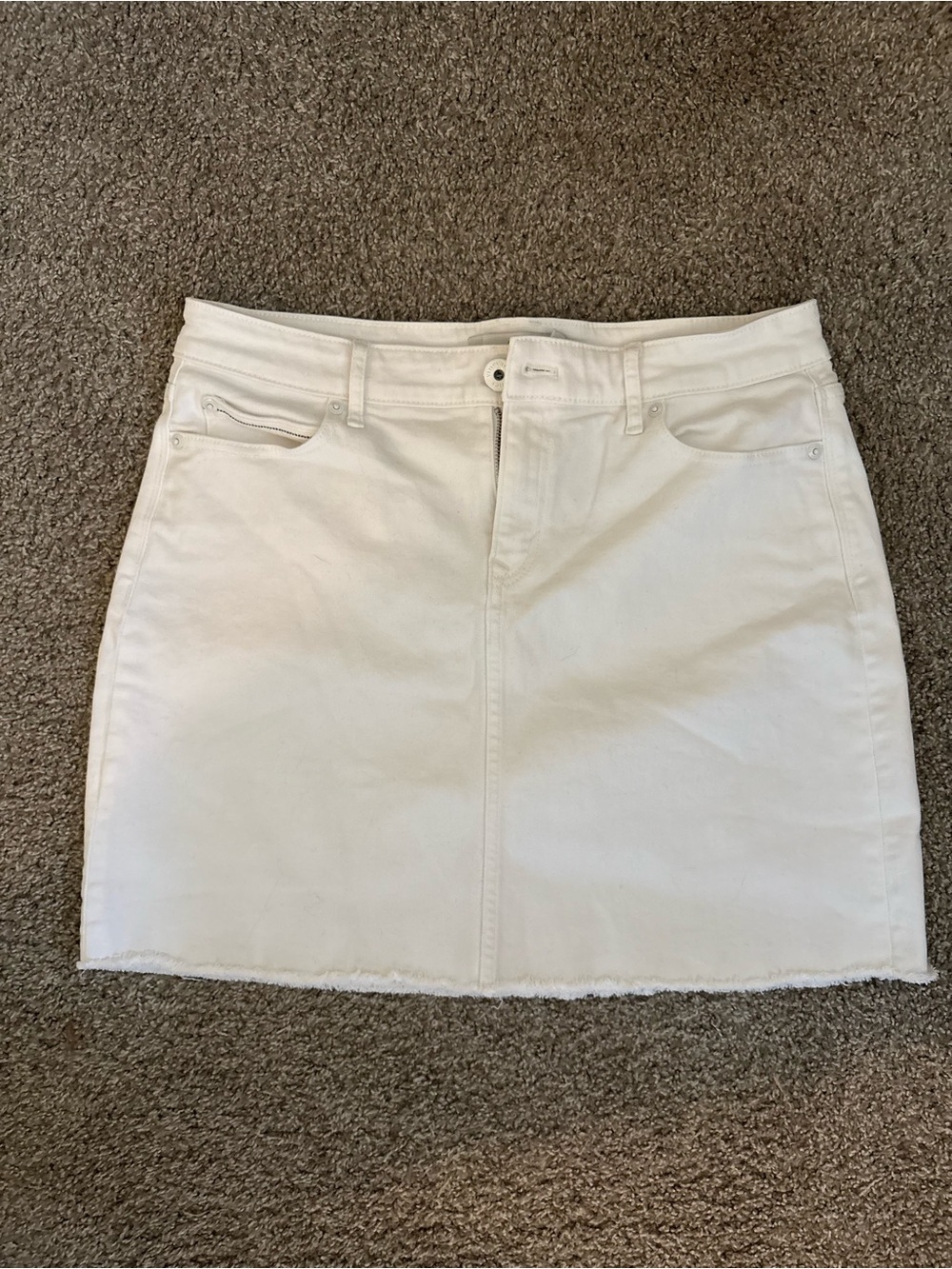 Vineyard Vines White Denim Mini Skirt